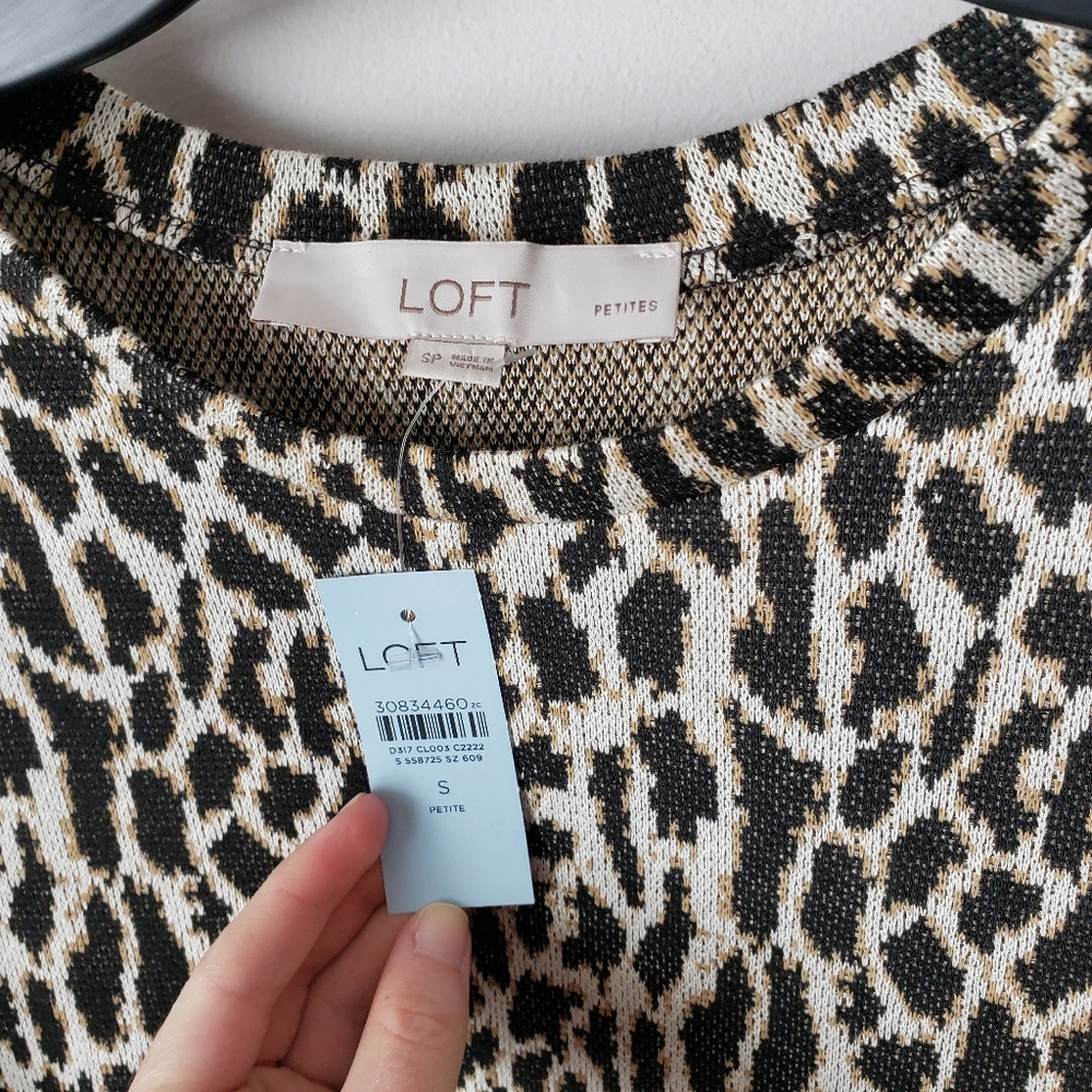 NWT Loft Leopard Print Dress - Picture 3 of 6